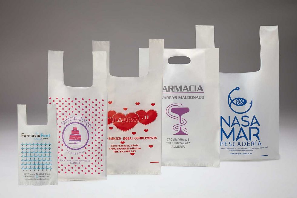 Bolsas de plástico resistentes para comercios y tiendas